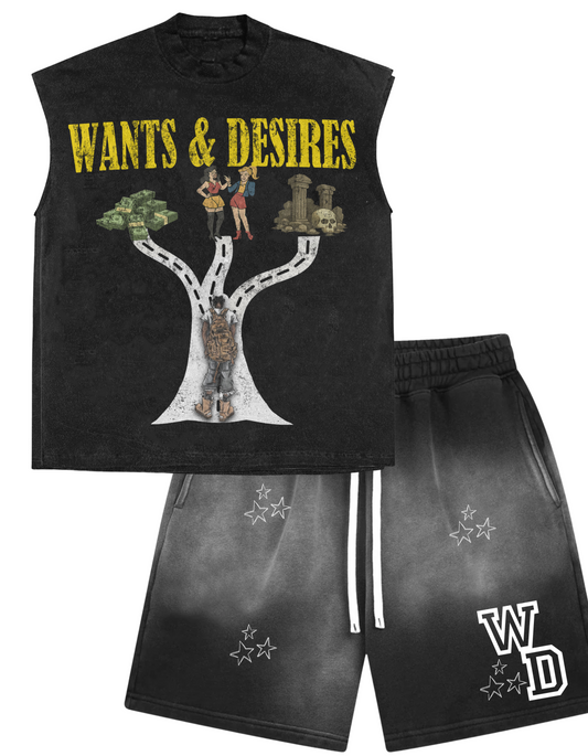 Cut-Off Drifter Tee & ‘Black’ All-Star Shorts Set