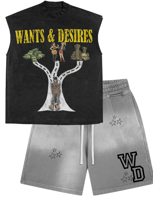 Cut-Off Drifter Tee & ‘Grey’ All-Star Shorts Set